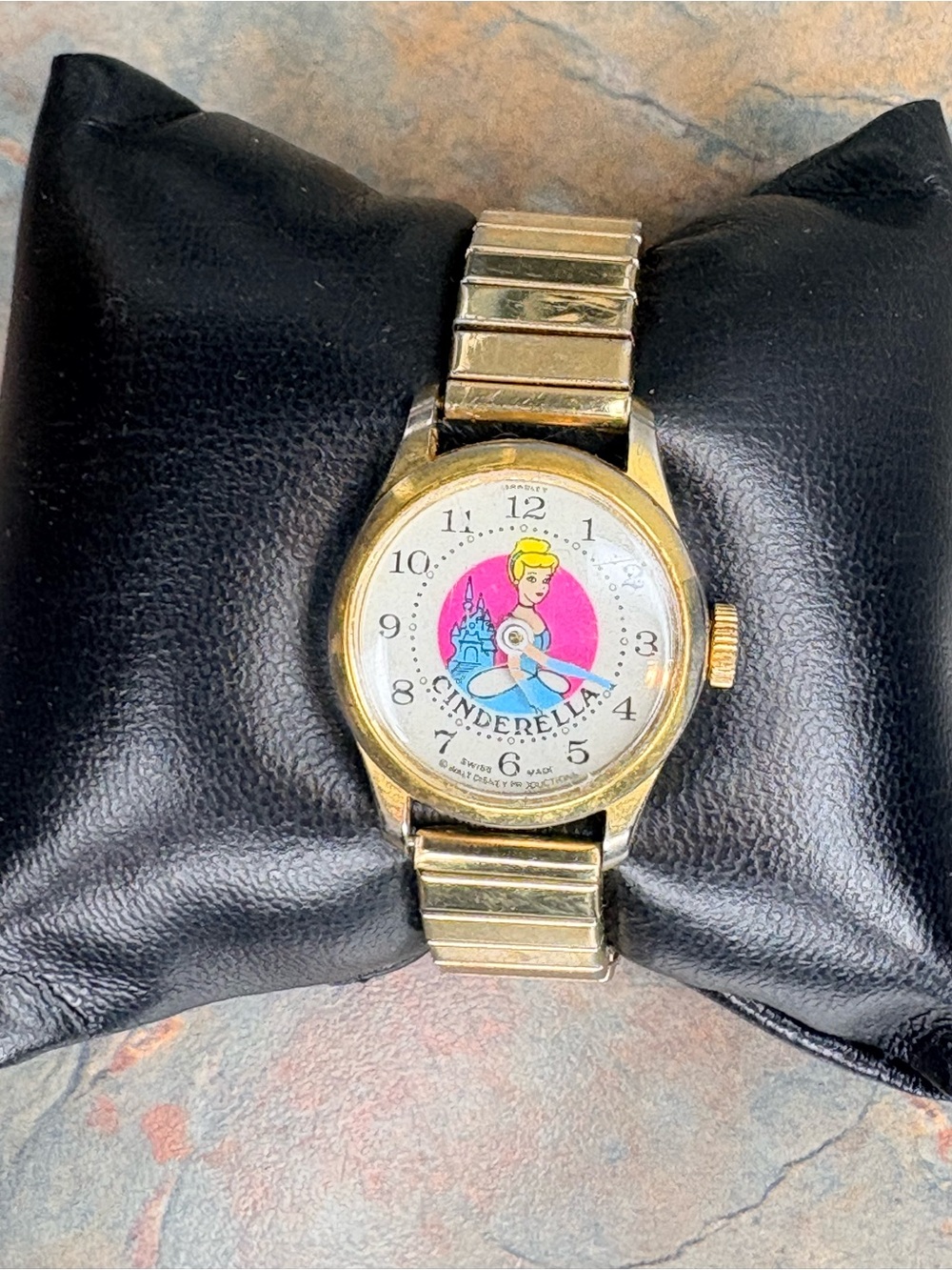Vintage Disney Bradley Cinderella Womens Swiss Watch 196S Princess Needs Battery